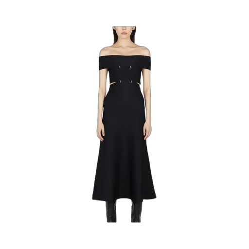 Off-Shoulder A-Line Midi Dress