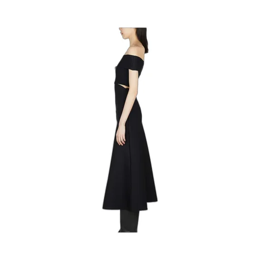 Off-Shoulder A-Line Midi Dress