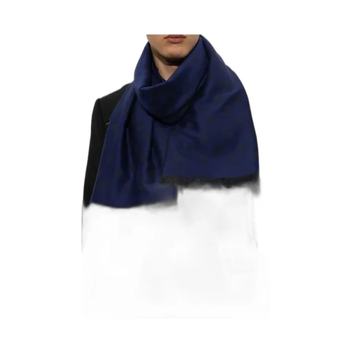 Skull Jacquard Fringed Scarf