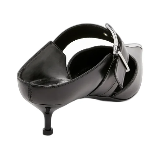 Punk Buckle Pointed Toe Mules