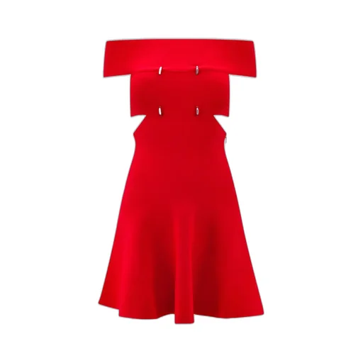 Cut-Out Detailed Off-Shoulder Mini Dress