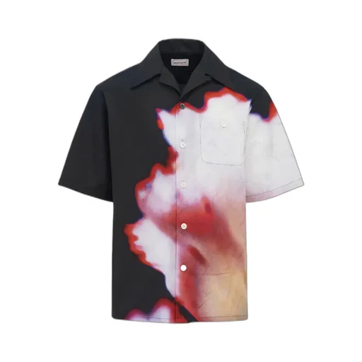 Floral Printed Short-Sleeved Shirt