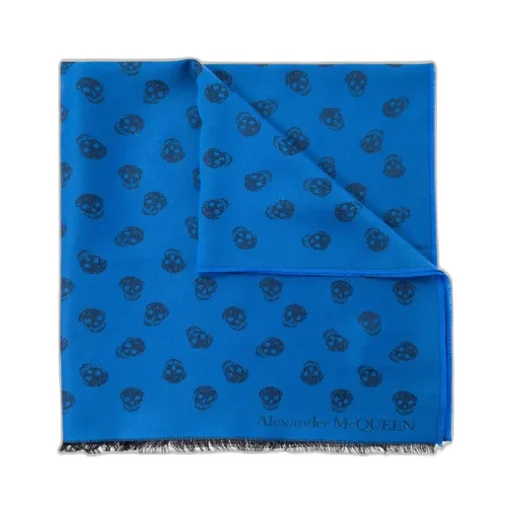 Skull Jacquard Fringed Scarf