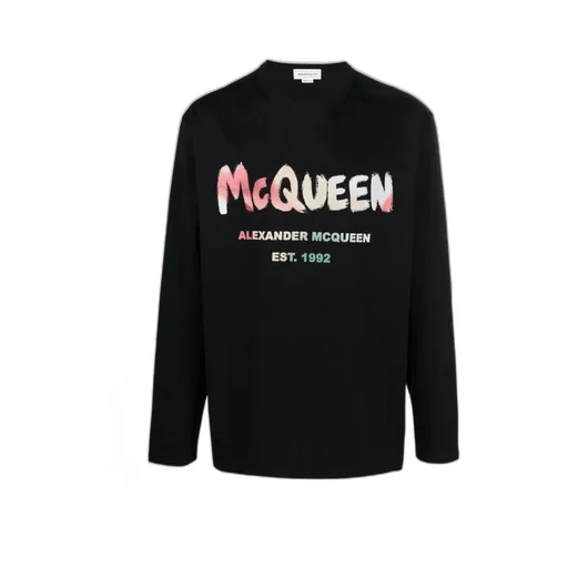 Graffiti Logo-Printed Long Sleeved Sweatshirt