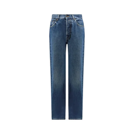 Logo Patch Straight-Leg Jeans