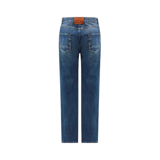 Logo Patch Straight-Leg Jeans