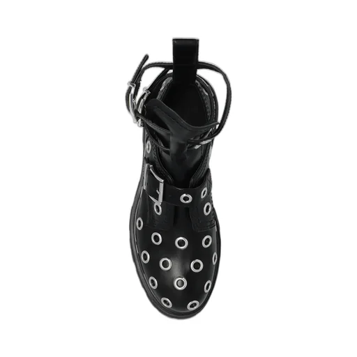 Eyelet Detailed Strappy Boots