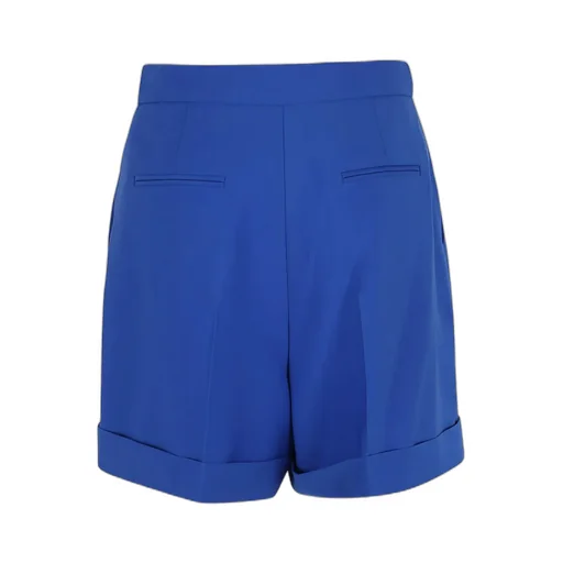 High-Waist Rolled Cuffs Tailored Shorts