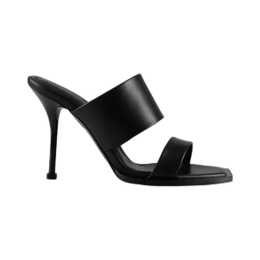Square-Toe Heeled Sandals