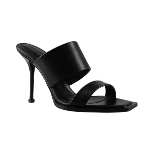 Square-Toe Heeled Sandals