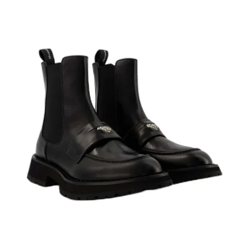 Punk Buckle Pointed-Toe Mules