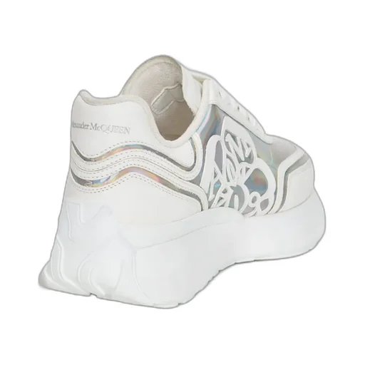 Holographic-Effect Lace-Up Sneakers