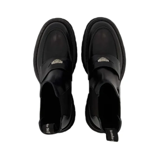 Punk Buckle Pointed-Toe Mules