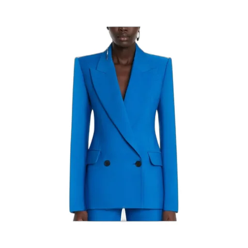 Double-Breasted Long-Sleeved Blazer