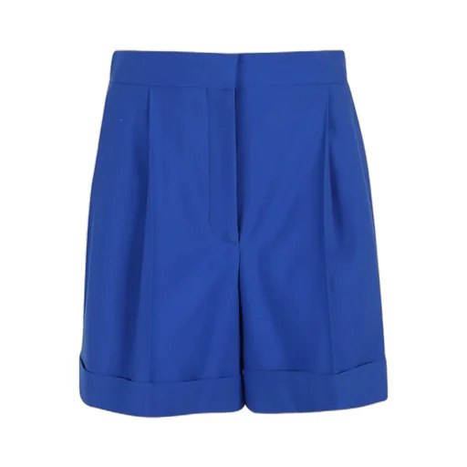 High-Waist Rolled Cuffs Tailored Shorts