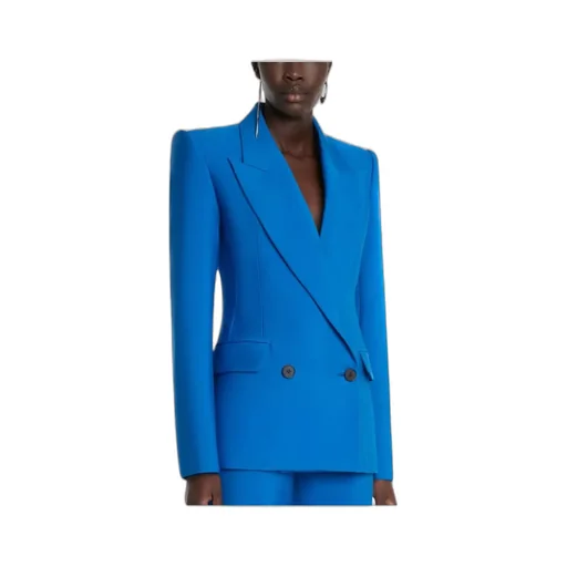 Double-Breasted Long-Sleeved Blazer
