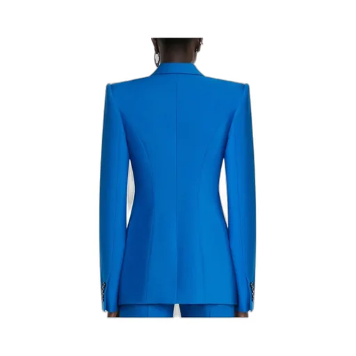 Double-Breasted Long-Sleeved Blazer