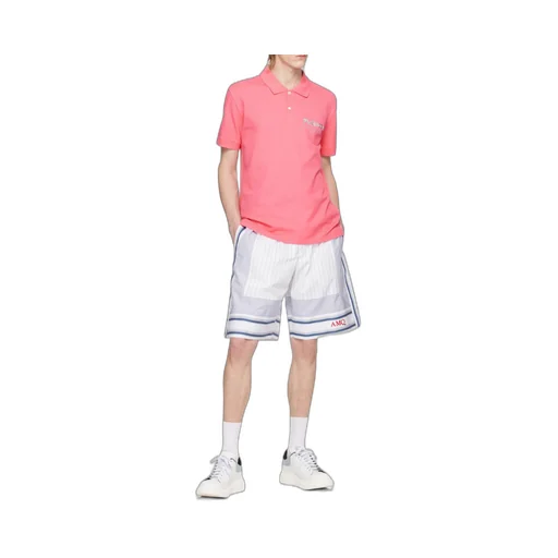 Logo Embroidered Striped Shorts