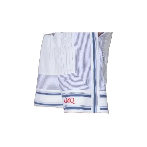 Logo Embroidered Striped Shorts