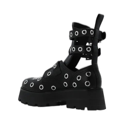Eyelet Detailed Strappy Boots