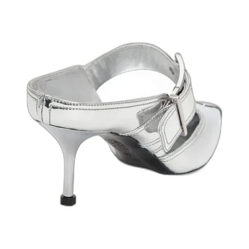 Buckled Strap Heeled Mules