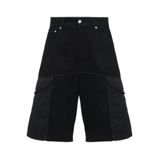 Hybrid Denim Straight Leg Shorts