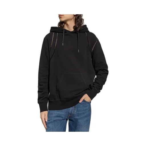Cut-Out Detailed Drawstring Hoodie