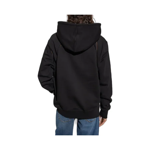 Cut-Out Detailed Drawstring Hoodie