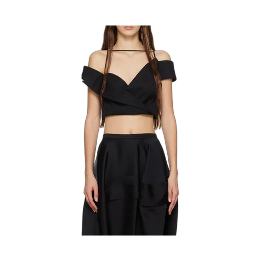 Trompe L'oeil Tailored Crop Top