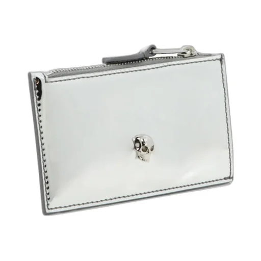 Skull Embellished Zipped Wallet