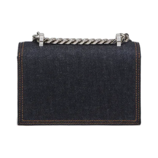 Mini Jewelled Denim Satchel Bag