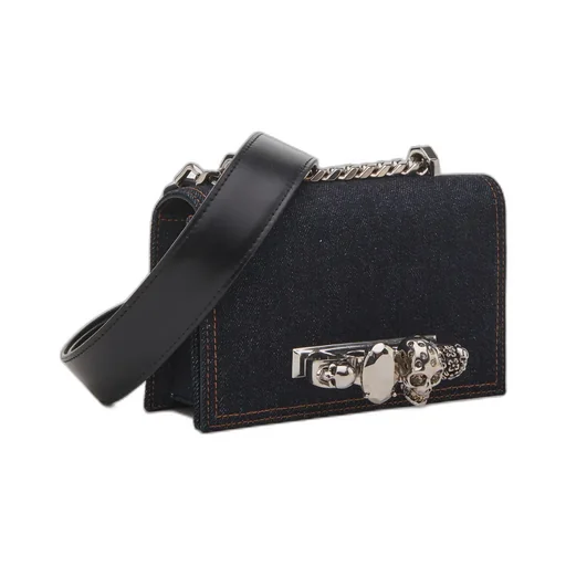 Mini Jewelled Denim Satchel Bag