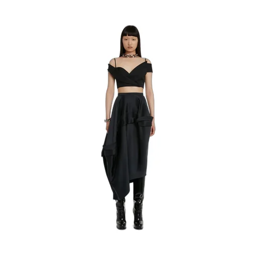 Trompe L'oeil Tailored Crop Top