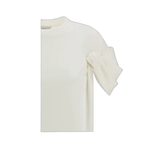 Smock Stitch-Detailed Crewneck T-Shirt