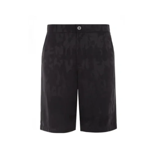 Logo Patterned Satin Shorts