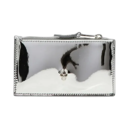 Skull Embellished Zipped Wallet
