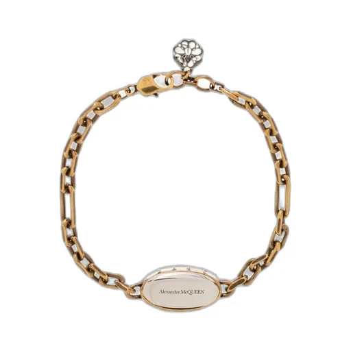 Skull Charm Cuban-Link Chain Bracelet