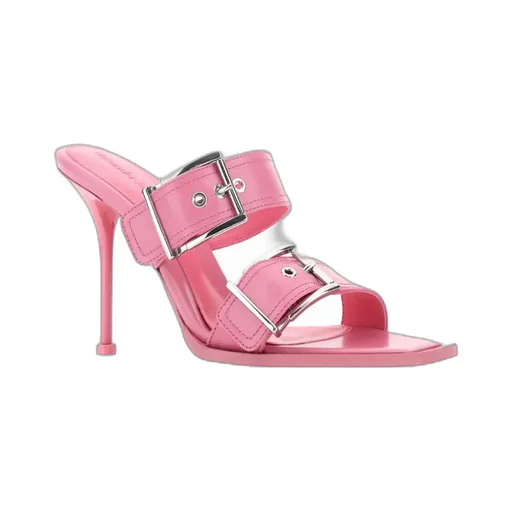 Buckle Detailed Heeled Sandals