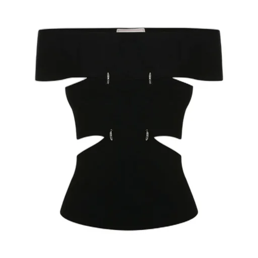 Cut-Out Off-Shoulder Stretch Top