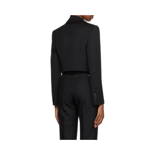 Cropped Knit Tailored Jacket