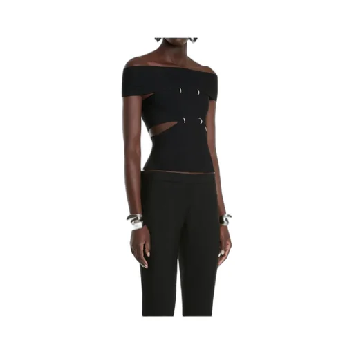 Cut-Out Off-Shoulder Stretch Top