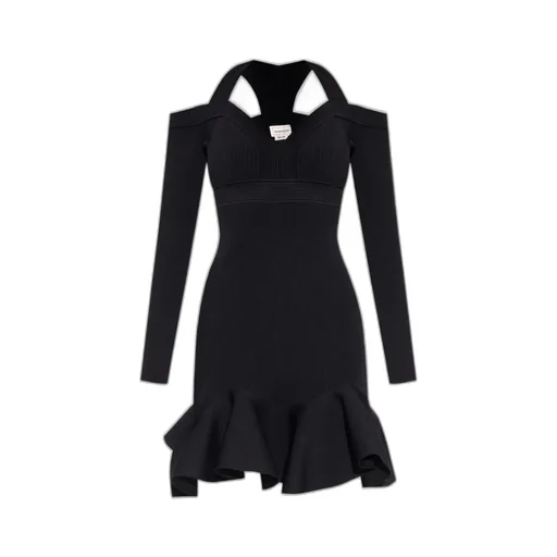 Ruffle Detailed Flared Mini Dress
