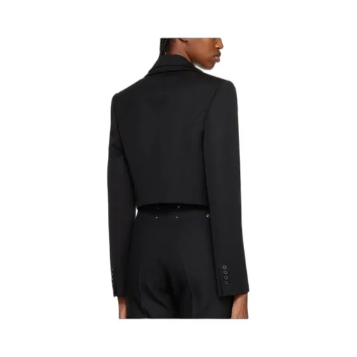 Cropped Knit Tailored Jacket