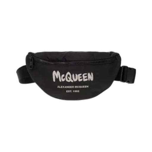 Logo Printed Zipped Belt Bag