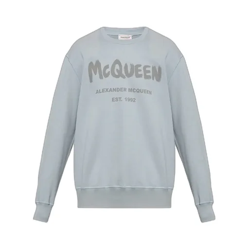 Graffiti Logo Printed Crewneck Sweatshirt