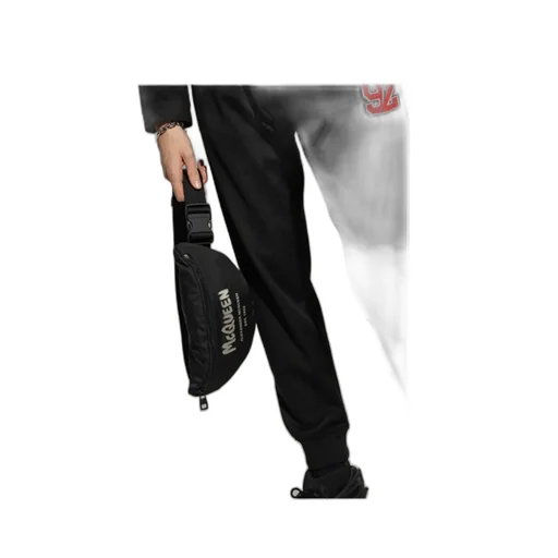 Logo Printed Zipped Belt Bag