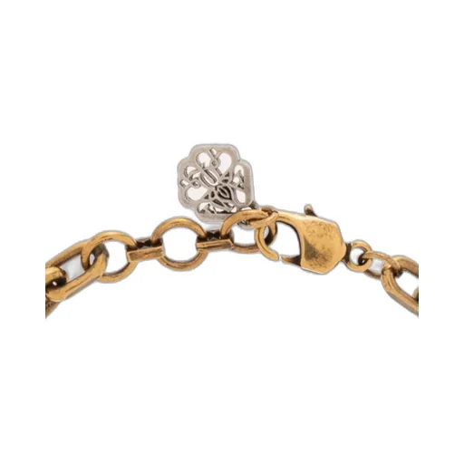 Skull Charm Cuban-Link Chain Bracelet
