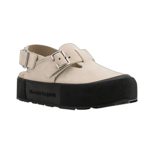 Buckle-Fastened Open-Toe Sandals