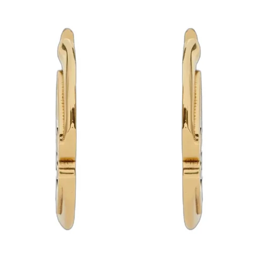 Seal-Logo Cut-Out Detailed Hoop Earrings