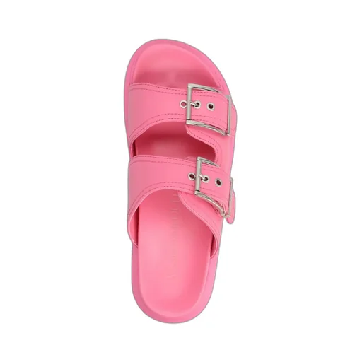 Buckle Detailed Slip-On Sandals
